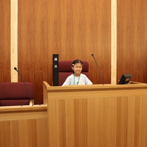 議場見学の写真